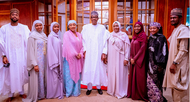 Buhari, Aisha, Other Family Members Celebrate Eid At Presidential Villa