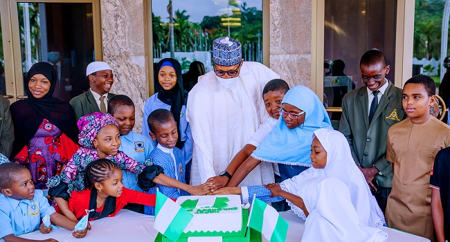 PHOTOS: Buhari Celebrates Children’s Day