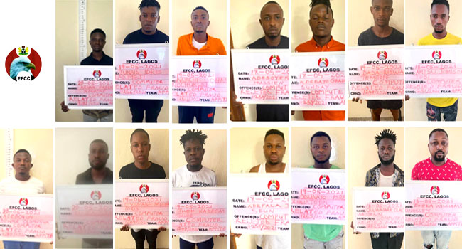 EFCC Arrests Club Owner, 14 Other Suspected Internet Fraudsters