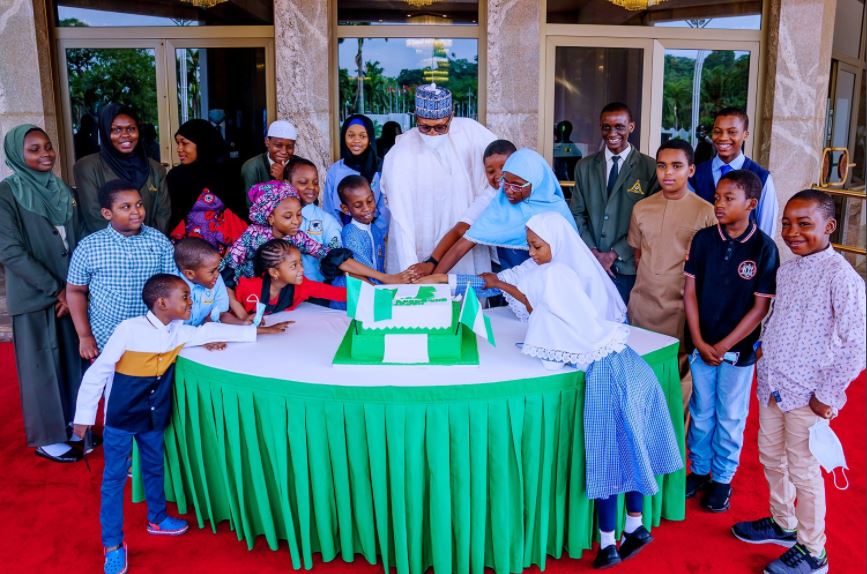 This image has an empty alt attribute; its file name is children-and-buhari-7.jpg