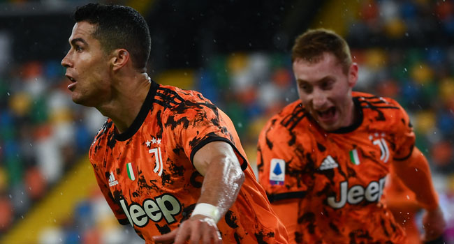 Adrien Rabiot of Juventus celebrating after a goal during the Italian serie  A, football match between