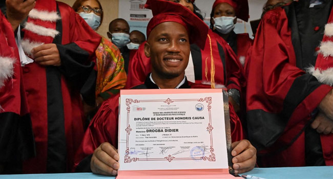 Drogba Bags Honorary Degree From Cote D’Ivoire University