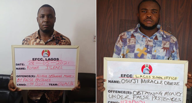 EFCC Arrests Two For Alleged N768.5m Fraud