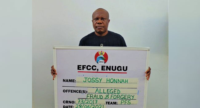 EFCC Arraigns Man for N50m Fraud In Enugu