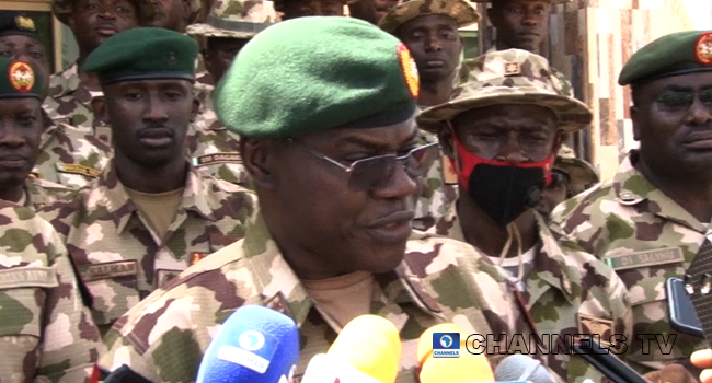 The Chief of Army Staff, Major-General Farouk Yahaya addressed reporters in Damaturu, Yobe state on June 26, 2021.