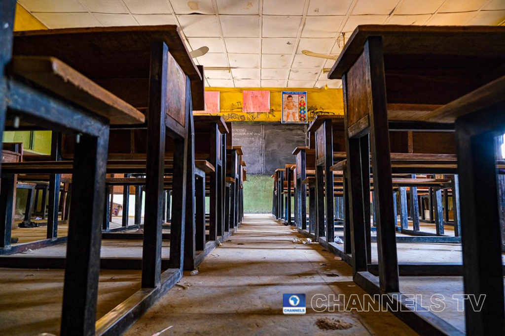 Virtually all schools were closed across Nigeria between March and July 2020. Most schools only fully reopened in January 2021, with social distancing measures in place. Credit: Sodiq Adelakun/Channels Television