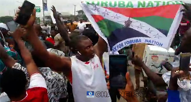 Despite Heavy Security Presence, Yoruba Nation Protesters Storm Freedom Park