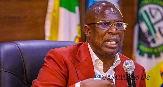 The Minister of State for Petroleum Resources, Timipre Sylva addressed reporters in Abuja on August 17, 2021. Sodiq Adelakun/Channels Television