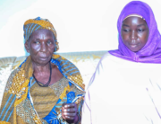 A photo of Ruth Ngladar Pogu (R) and her mother at the Borno State Government House on August 7, 2021.