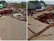 The Federal Road Safety Corps said on August 31, 2021 a section of the Lokojo-Kabba highway had caved in.