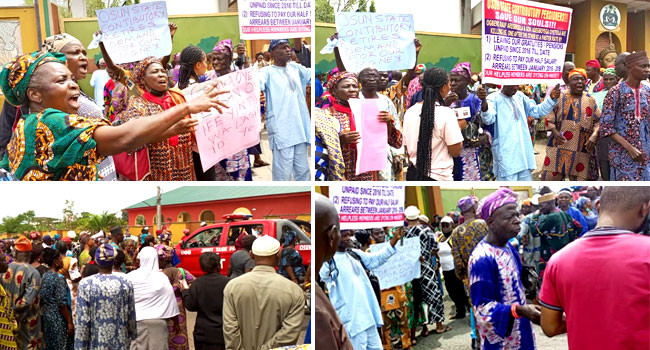 PHOTOS: Pensioners Protest, Demand Payment Of Entitlement By Osun Govt