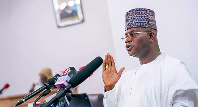 Kogi Governor Yahaya Bello presented the state's 2022 budget at the Kogi State House of Assembly on October 28, 2021.
