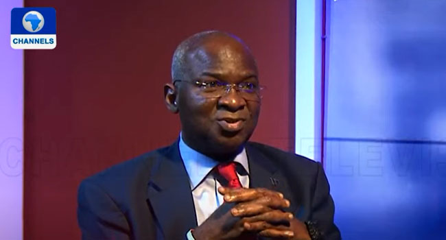 A file photo of the Minister of Works and Housing, Mr Babatunde Fashola.