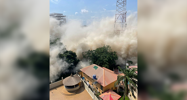 A high-rise building in Ikoyi, Lagos, collapsed on November 1, 2021.