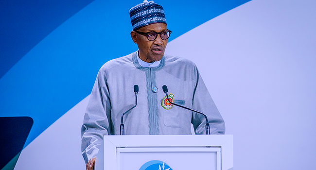 President Muhammadu Buhari delivered a keynote speech at the Paris Peace Forum on November 11, 2021. Bayo Omoboriowo/State House