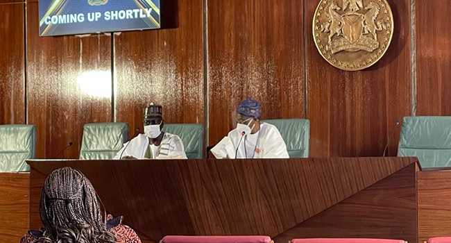 The Minister of Power, Abubakar Aliyu, gave a press briefing at the State House in Abuja on December 23, 2021. 