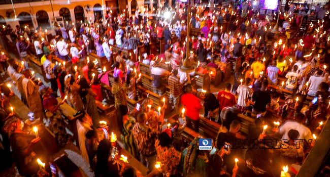 PHOTOS: Prayers, Jubilation As Nigerians Cross Over Into New Year