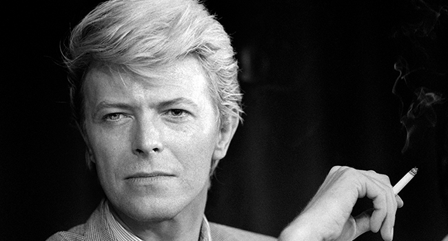 In this file photo taken on May 11, 1983, British singer David Bowie during a press conference at the 36th Cannes Film Festival. RALPH GATTI / AFP