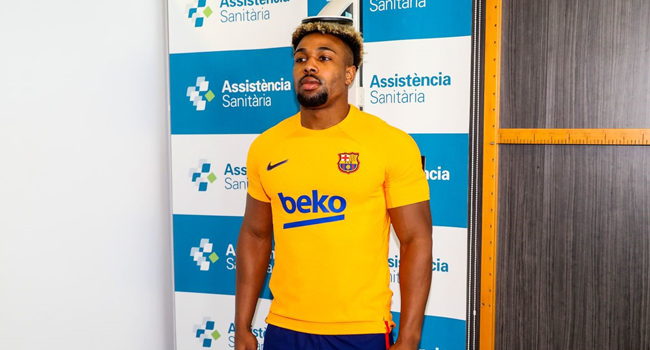 Spanish midfielder Adama Traore rejoins Barcelona on January 29, 2022.