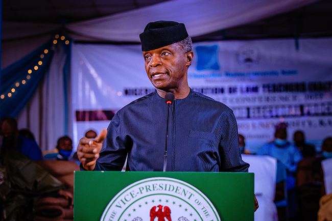  Vice President Yemi Osinbajo SAN attends as the Special Guest of Honor the 53rd Annual Nigerian Association of Law Teachers Conference on February 8, 2022. Photo: Tolani Alli.