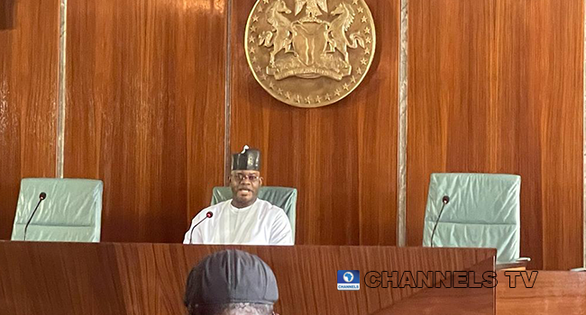 Governor Yahaya Bello briefed State House correspondents on February 14, 2022.