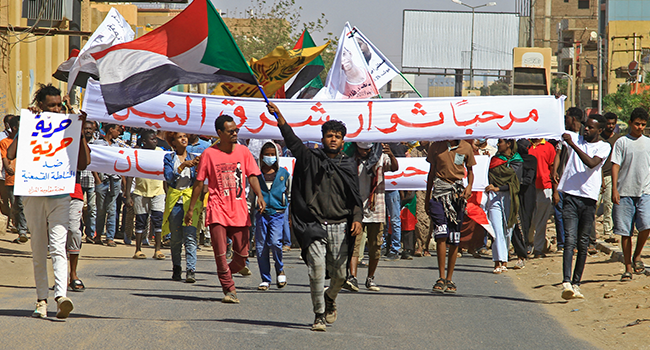Thousands March In Sudan Against Military Coup