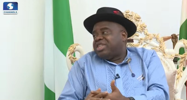 Bayelsa State Governor Douye Diri featured on Channels Television's Sunrise Daily on February 10, 2022.