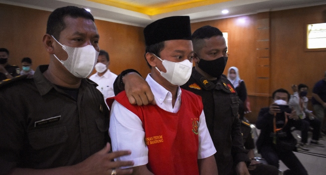 Indonesia teacher gets life in prison for rape of 13 students