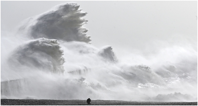 Millions Take Shelter In UK As Storm Eunice Threatens Europe