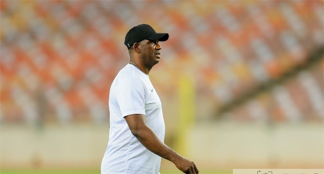 Photo of the Technical adviser of the Super Eagles, Augustine Eguavoen