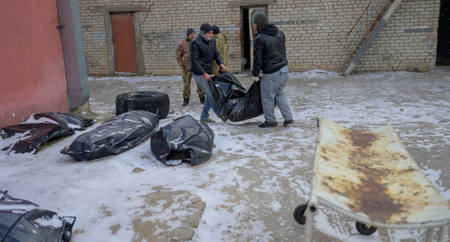 In A Mykolaiv Morgue, Corpses Pile Up In The Snow