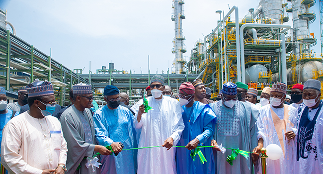 President Muhammadu Buhari commissioned the $2.5bn Dangote Fertiliser Plant in Lagos on March 22, 2022. Sunday Aghaeze/State House