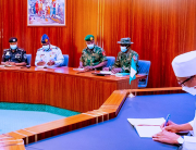 President Muhammadu Buhari met with Service Chiefs on March 29, 2022.