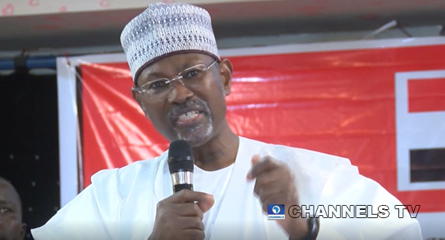 Professor Attahiru Jega spoke at the National Convention of the People Redemption Party (PRP) on April 2, 2022.