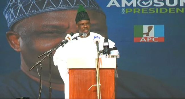 Senator Ibikunle Amosun officially declared to run for President in 2023 at an event in Abuja on May 5, 2022.