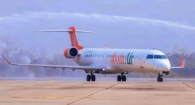 A file photo of an Ibom Air jet.