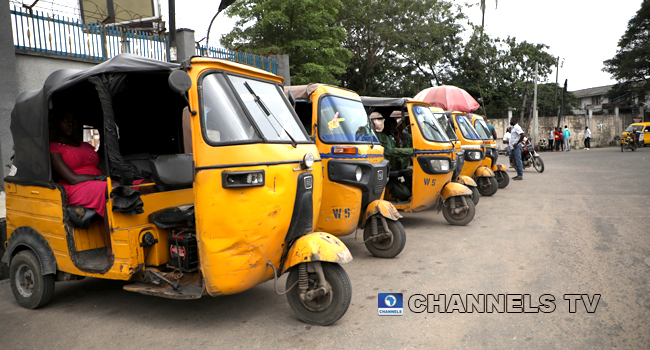 A file photo of tricycles in Lagos. Sodiq Adelakun/Channels Television