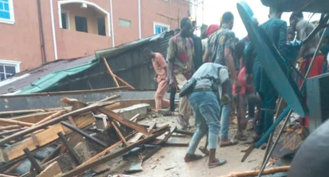 A four-storey building collapsed in Lagos on May 21, 2022.