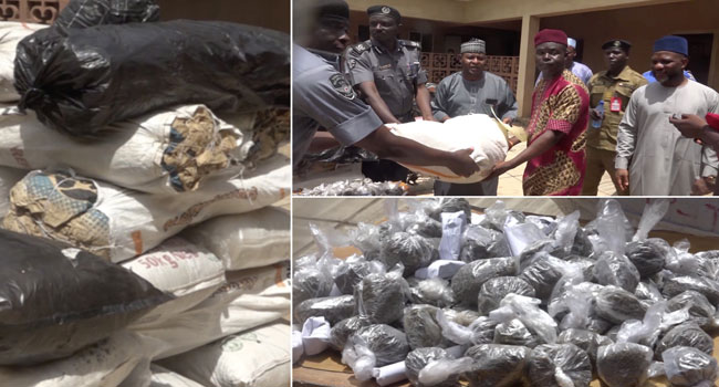 Kaduna Vigilance Service Intercepts 15 Bags Of Cannabis From Suspected Drug Traffickers