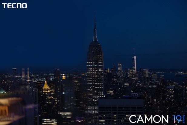 Night View of New York City from Rockefeller Center Shot on TECNO CAMON 19 Pro