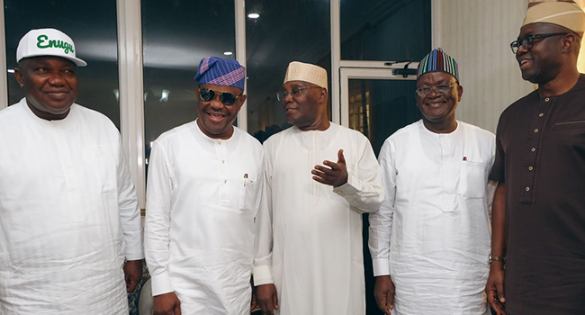 Former Vice President Atiku Abubakar met with PDP Governors on June 8, 2022.