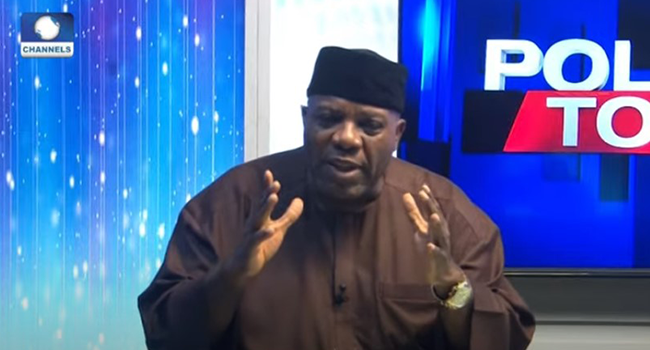 Mr Doyin Okupe appeared on Channels Television's Politics Today on June 17, 2022.