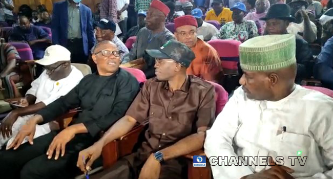 Peter Obi met with leaders of the NLC on June 28, 2022.