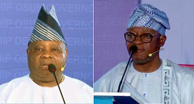 Osun Debate: Adeleke Tackles Oyetola On State Helicopter, Use Of Amotekun