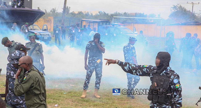 PHOTOS: Police In Show Of Force Ahead Of Osun Governorship Election