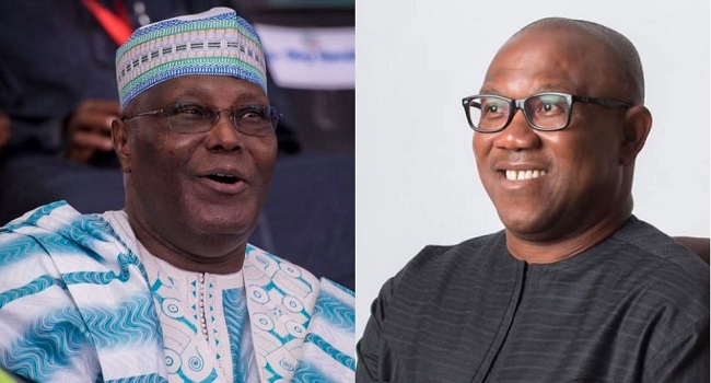 A photo combination of Atiku Abubakar and Peter Obi.