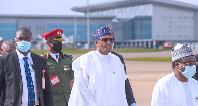 President Muhammadu Buhari on June 8, 2022, arrived in Katsina State for Eid el-Kabir.