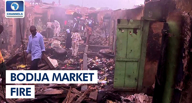 Bodija market in Ibadan experienced a fire outbreak on July 11, 2022.