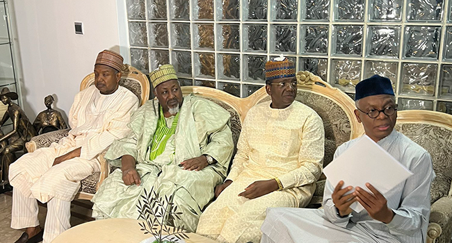 Kassim Shettima, Tinubu's running mate, was also present during the meeting.