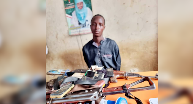 20-year-old, Yusuf Monore, was arrested in Kaduna state for banditry, the police has said.